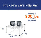 Shelving Inc. 14" d x 14" w Chrome Wire Shelving with 1 Tier Shelf, Weight Capacity 800lbs Per Shelf