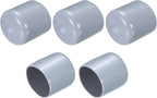 uxcell 5pcs Rubber End Caps 22mm(7/8") ID PVC Vinyl Round Tube Bolt Cap Cover Screw Thread Protectors Grey