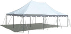 TentandTable 20' x 30' Premium Canopy Tent, White, Outdoor Pole Tent, 60-120 Person Capacity for Parties, Weddings, Events, Commercial and Residential Use, Large Heavy Duty Vinyl Canopy Tents