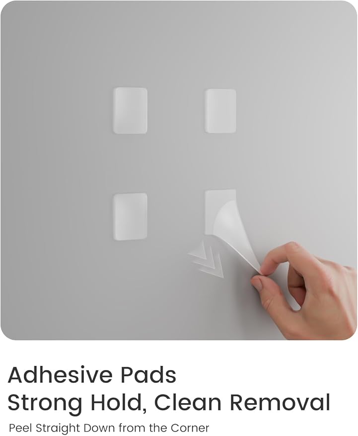 Large Felt Bulletin Board 36"x24" Cork Board Alternative - 6 Pack with 40 Safe Removable Adhesive Tabs, Cork Boards for Walls Felt Board for Home Office Classroom Pin Board-Taupe