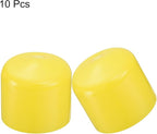 uxcell 10pcs Rubber End Caps 50mm(2") ID Vinyl Round End Cap Cover Screw Thread Protectors Yellow