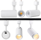 EAGLOD 15W LED H Track Lighting Heads,Focusing Track Light Head for Accent Retail Artwork, Linear Track Light H Type -4000K Daylight 120V Beam Angle 15 to 60 Degrees Halo Type 6 Pack (White)
