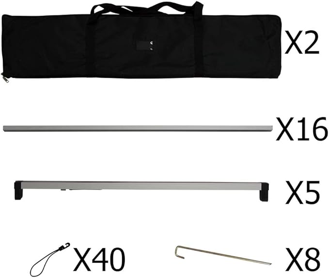 Vispronet Horizontal A-Frame Banner Stand - 3ft x 14ft Aluminum Outdoor Display for Promotional & Sporting Events, Weather-Resistant, Portable Frame Only