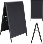 Heavy Duty Slide-in Folding A Frame Sign Sidewalk Sign 24x 36 Inch Steel Metal Double-Side Pavement sign Corrugated Plastic Poster (24x36 inch(Corrugated Plastic Sheets insert))