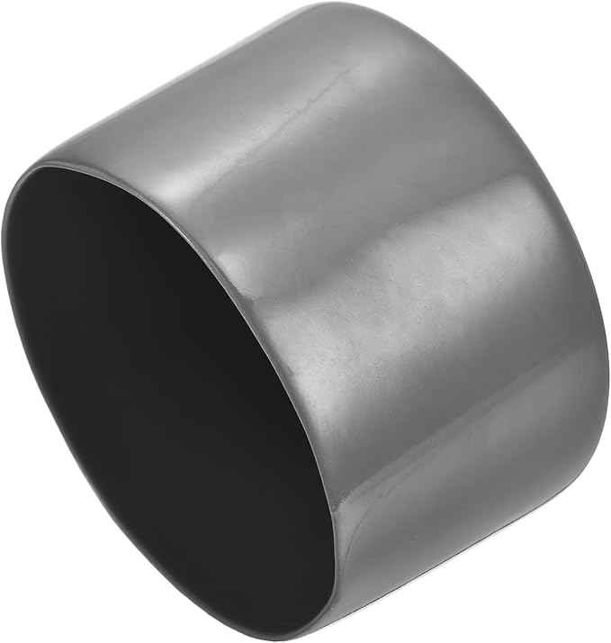 uxcell 4pcs Rubber End Caps 80mm(3 1/8") ID Vinyl Round End Cap Cover Screw Thread Protectors Dark Grey, 50mm Height