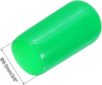 uxcell 20pcs Rubber End Caps 9.5mm(3/8") ID Vinyl PVC Round Tube Bolt Cap Cover Screw Thread Protectors Green