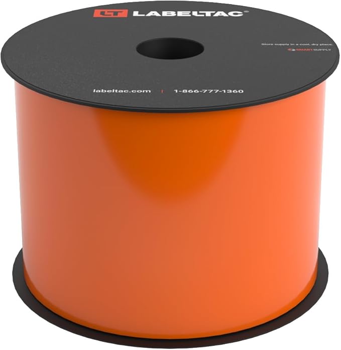 LabelTac 4 and Pro Model Indoor/Outdoor Rack Label Supply 3.5" x 150' Orange