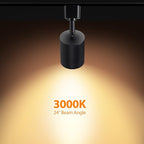 VANoopee 8-Light LED Track Lighting Kit with 6.6FT H Type Track Rails, Dimmable Track Light Heads Bright Ceiling Spotlight Fixture for Kitchen Accent Art, 3000K Warm White, No Flicker 10W 800lm Black