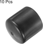 uxcell 10pcs Rubber End Caps 45mm(1 3/4") ID Vinyl Round End Cap Cover Screw Thread Protector Dark Grey