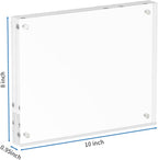 NIUBEE Acrylic Photo Frame 8x10,Clear Picture Frame 20% Thicker Block,Frameless Acrylic Frames Double Sided,Trendy Home Decor & Modern Gift Idea