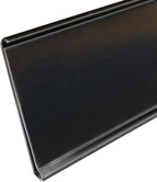 Shelf Label Strips, 50 Pack Self Adhesive 1.25”H Shelf Label Holder Price Tag Strips for Metal Wood or Plastic Gondola Shelf, PVC Plastic Clear Front/Black Back Sign Holder Strip for 36” Long Shelf