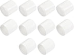 uxcell 10pcs Rubber End Caps 30mm ID Vinyl Round End Cap Cover Screw Thread Protectors White