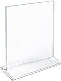 Azar 142715 8-1/2-Inch W by 11-Inch H Top-Load Acrylic Sign Holder, 10-Piece Set