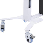 Computer Cart Mobile Standing Workstation with Power Strip, Salon Spa Beauty Machine Trolley Stand, Adjustable Height Computer Cart with 4 Wheels for Placing Computers, Mainframes