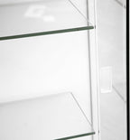 72" W x 22" D x 42" H - Glass Showcase Display Cabinet with Lockng, 6FT Ledgetop Counter with Showcase Front, White Retail Counter Glass Display Cabinet