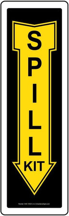 ComplianceSigns.com Spill Kit Sign, 14x4 in. Plastic for Facilities