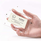 5 Pack Acrylic Label Holder Price Tag Displays Sign Holder with 3M Tape Adhesive Wall Mount Sign Stand (Transparent 120*80mm/4.72*3.15 inches)