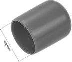 uxcell 10pcs Rubber End Caps 21mm ID Vinyl Round End Cap Cover Screw Thread Protectors Dark Grey