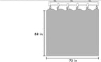 Room Divider Blackout Curtains Flexible Sliding Tracks Sets Ceiling Mounted Rod Window Curtain Privacy Separation for Bedroom Living Rooms,1 Panel Grey Drape and Black Track Set-W72xH84 in