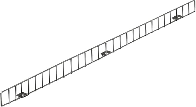 10 Pcs 48" * 3" Black Retail Gondola Shelf Front Wire Fence Guard Rail - Display Enhancer for Retail Stores, Sturdy Shelf Guardrail