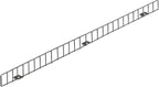 10 Pcs 48" * 3" Black Retail Gondola Shelf Front Wire Fence Guard Rail - Display Enhancer for Retail Stores, Sturdy Shelf Guardrail