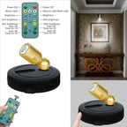 Picture Light Battery Operated, 3 Color Temperatures Picture Light with Remote, Indoor LED Spot Lights for Plants for Wall Frame Dartboard Art Painting Display Accent-Black Gold
