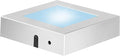 EUSTUMA LED Light Base Square Display Stand In A Variety of Colors,Lighted Up Stand Color Changing LED for 3D Glass Crystal Art,Holiday Party Decoration. (Small silver, Small)