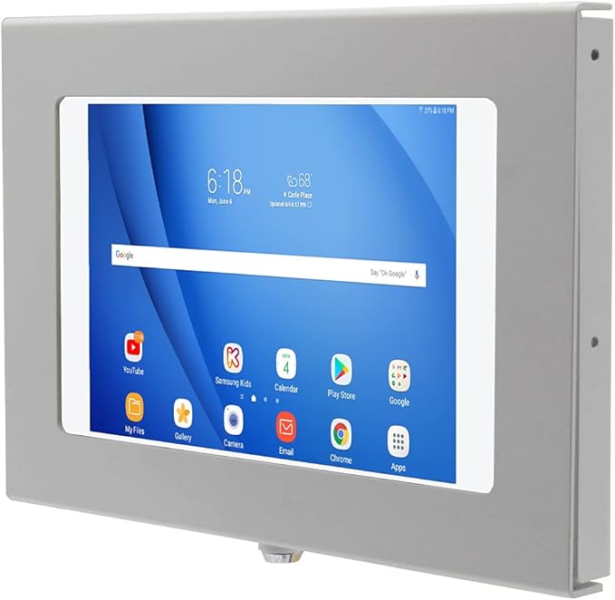 TABcare Locking Anti-Theft Metal Case for Samsung Galaxy TAB 8" 8.4" Tablet for Kiosk, POS, Store, Show Display, Time Clock (TAB A 8.0 2017 SM-T380/385, White)