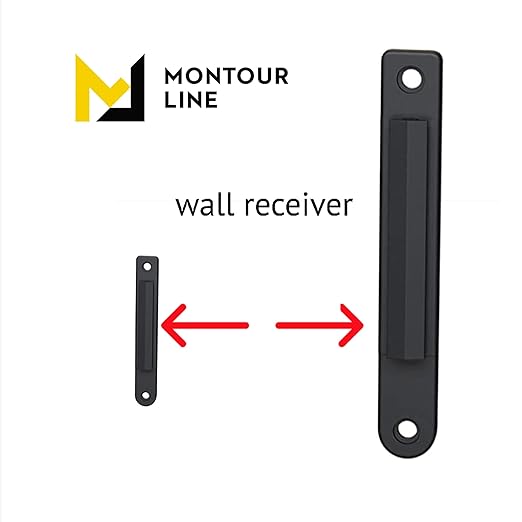 Montour Line WM115 Wall Mounted Retractable Belt Barrier with Standard Belt End, Fixed Mount, Polished Stainless Steel Casing (8.5 ft Light Brown Belt)