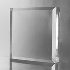 CiaoHER 2in Thickness Beveled Solid Acrylic Display Block Clear Polished Pedestal Stand Riser Solid Base (8x8)