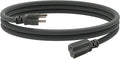 EP 6 Ft Outdoor Extension Cord, 12/3 SJTW Heavy Duty Extension Cable with 3 Prong Grounded Plug, 15 AMP Power Cord for Lawn, Garden, Appliances, Gray
