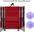 Heavy Duty Storage Solid Stainless Steel Cabinet with Lockable, Adjustable Shelf, Metal Garage Organizer (Red, 48" W x 18" D x 72" H)