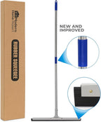 Floor Squeegee Scrubber 55inch Long Stainless Steel Handle with 22inch Wide Silicon Rubber Blade - Perfect Squeegee Broom for Floor Washing and Drying Shower Glass, Marble, Wood Surfaces