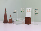 GemeShou 3pcs clear earring stand jewelry display for show, acrylic earring holder hanger for women, small earring jewelry display for selling Photo【Acrylic Earring L Stand-3pcs 】