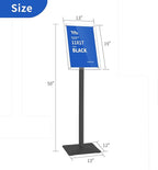 YIYO Sign Stand Poster Stand，adjustable heavy duty pedestal Sign Holder Floor Stand，acrylic frame floor standing for display menu 11 * 17 inch，Black (acrylic frame 11 * 17 Black)