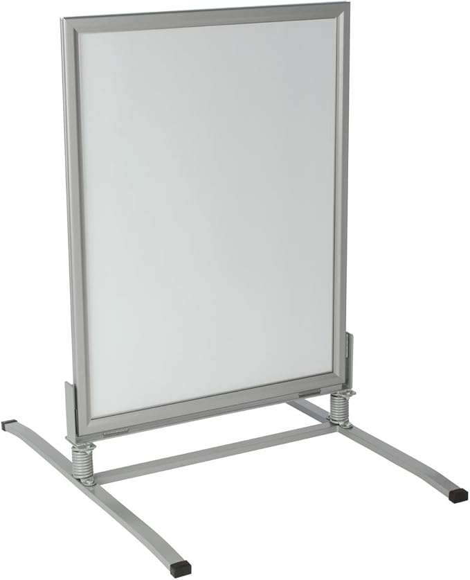Displays2go 30 x 40 Inch Sidewalk Sign, Waterproof, Snap Frame, Spring Base, Two-Sided, Silver (OWS3040S)