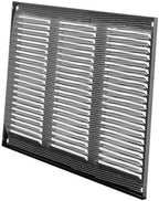 Repa Market 12x8 Inch Air Vent Cover/Black Galvanized Steel Louvered Grill Cover with Mesh Screen/Wall or Ceiling Vent/Durable Flush Mount HVAC Register for Indoor and Outdoor Ventilation
