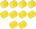 uxcell 10pcs Rubber End Caps 45mm(1 3/4") ID Vinyl Round End Cap Cover Screw Thread Protectors Yellow