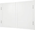 Solid Wood Interior Swing Door with Metal Hinges - Swinging Cafe Doors for Kitchen, Stairs, Bedroom Entrance & Partition (White, 47.2"X35.43")