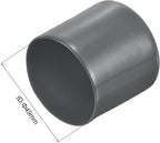 uxcell 20pcs Rubber End Caps 49mm ID Vinyl Round Tube Bolt Cap Cover Thread Protectors Dark Grey