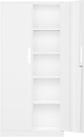 INTEGREAT Metal Storage Cabinet,71" Office Metal Cabinet with Locking Doors and Adjustable Shelves,Steel Locking Cabinets for Office,Home,Garage,Gym,School (White)
