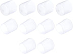 uxcell 10pcs Rubber End Caps 30mm ID Vinyl Round End Cap Cover Screw Thread Protectors Clear