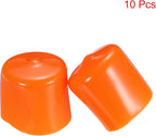 uxcell 10pcs Rubber End Caps 30mm(1 3/16") ID Vinyl Round End Cap Cover Screw Thread Protectors,Orange