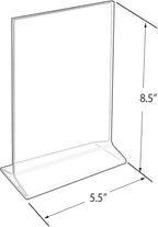 Azar 142711 5-1/2-Inch W by 8-1/2-Inch H Top-Load Acrylic Sign Holder, 10-Piece Set