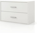 Homes: Inside + Out Apexa 2-Drawer Wooden Stackable Storage Drawers, Small Food Pantry Cabinet, Cajonera De Madera, Underbed Drawer Dorm Teen Room Decor & Bedroom, Home Office, Kitchen, White