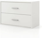 Homes: Inside + Out Apexa 2-Drawer Wooden Stackable Storage Drawers, Small Food Pantry Cabinet, Cajonera De Madera, Underbed Drawer Dorm Teen Room Decor & Bedroom, Home Office, Kitchen, White