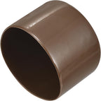 uxcell 4pcs Rubber End Caps 57mm(2 1/4") ID Vinyl Round Tube Bolt Cap Cover Screw Thread Protectors Brown, 40mm Height