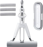 Mop and Bucket with Wringer Set for Home Floor Cleaning, Self Squeezing mini Hand mop with 3 Absorbent Sponge Mop Refills and Adjustable Height