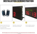 Stylish LED World Clock - Multi Time Zone Display, Auto-Sync WiFi, Wall/Suspension Mount, 1000CD Brightness, 15-20m Visibility - Durable Aluminum Alloy for Offices/Hotels/Schools (4 City)