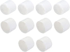uxcell 10pcs Rubber End Caps 40mm ID Vinyl Round Tube Bolt Cap Cover Screw Thread Protectors White